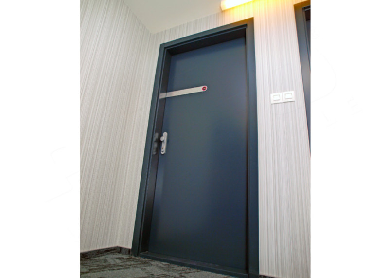 LISBEO security door, smooth design, anthracite color, matching door and frame surface LISBEO security door, smooth design, anthracite color, matching door and frame surface