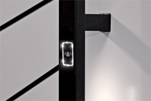 LED door handle with integrated touch sensor