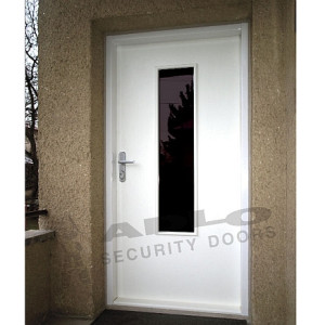 ADLO - Security door ADUO, glass P100 atypical, surface Sprela, from outside
