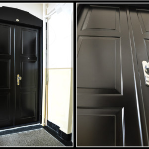 ADLO - Security door TEDUO, casette design, surface Color, double-wing door