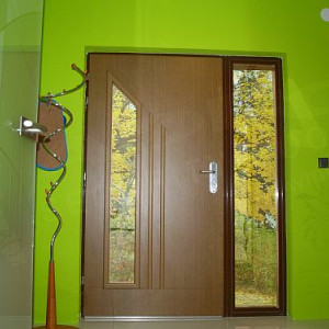 ADLO - Security Door TEDUO, Termo Exterior, glass, with a side skylight