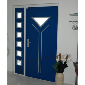 ADLO � Security door ARDEN, glass P451 Color, with side-skylight