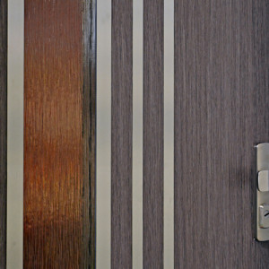 ADLO - Security Termo door ADUO, glass P371, armor-style triple-pane glass, glass Oak Bark - bronze