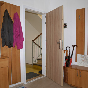 ADLO - Security door TEDUO, plain design, door surface Oak Sonic, security fitting Astra