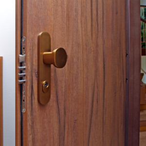 ADLO - security door TEDUO, door surface Oak Gardena, security fitting TUONO F4 brown