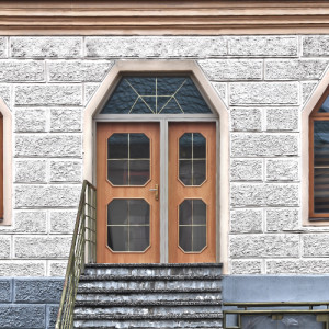 ADLO - Security door TEDUO, Termo Exterior, side skylight in design, safe-style glass