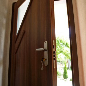 ADLO - Security Termo door JUBEO, glass, triple-pane P452, glass Matelux, slats LOG-339