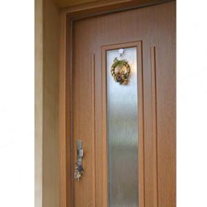 ADLO - Security door TEDUO, Termo exterior for a family house, atypical glass, armour-style glass