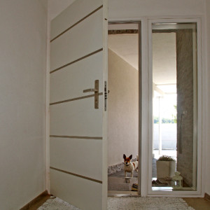 ADLO - Security Termo door Teduo, atypical slats anticoro, side skylight with armor triple-pane glass