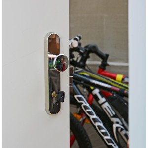 ADLO - Security door LISBEO, entrance door for a storage room, white door surface