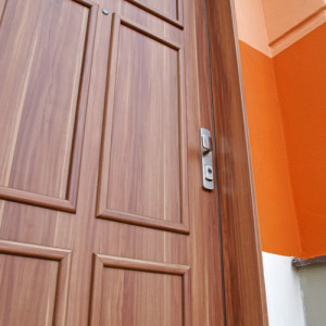 ADLO - Security Termo door ADUO, slat LB 360, surface Geta 339, Wooden Decor ADLO doorframe