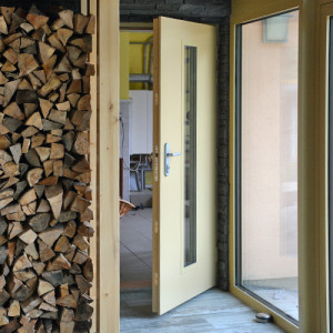 ADLO - Security Termo door ADUO + M4, glass PS107, door and slat surface LP RAL1001