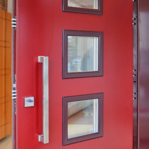ADLO - security door Arden, glass P554, Termo Exterior, armour style Termo triple-pane glass, surface Colour