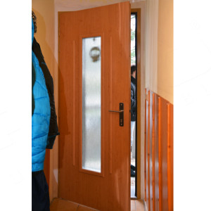 ADLO - Security door ARDEN, glass P107, Termo Exterior, Termo triple-pane glass, atypical slats