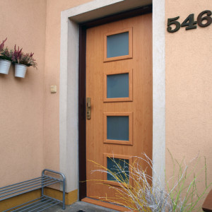 ADLO - exterior Termo door Lisbeo, glass PS554, family house entrance