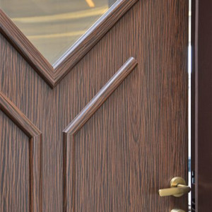 ADLO - Security door Kasto, glass P451, Termo Exterior for a family home, armor-style triple-pane glass, from outside