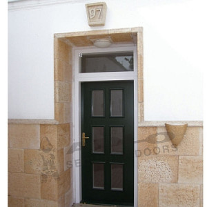 ADLO - Security door TEJEN M4, glass P352, with top-skylight