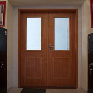 ADLO - Security door TESIM, glass, double-wing door, two colours