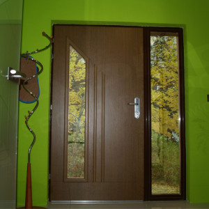 ADLO - Security Door TEDUO, Termo Exterior, glass, with a side skylight