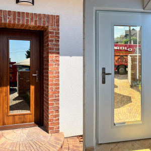 ADLO - Exterior Door, Termo Series, PS100 Glazed, two-tone door finish, P5A Stopsol armored glass � bronze