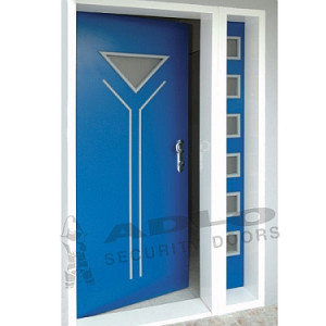 ADLO - Security door ARDEN, glass P451 Color, with side-skylight