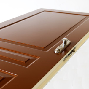 ADLO - Security door TEDUO, panel design, door surface sprayed Colour RAL8007 matt