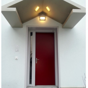 ADLO - Security Termo door ZENIT, plain design with top skylight, height 230cm, doorframe depth 10+54cm
