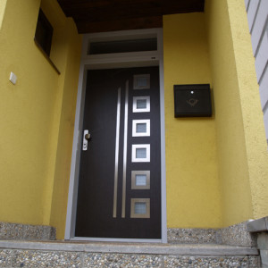 ADLO - Security Termo door TEDUO, glass, triple-pane armor style P552 glass Edelit, skylight P5A