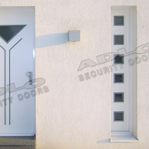 ADLO - security door ADUO, glass P451, with separated side-skylight