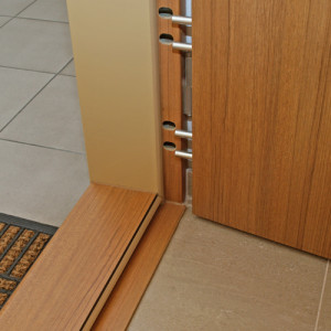 ADLO - Security door ADUO, unified colour scheme for the door surface, threshold, slat, and doorframe