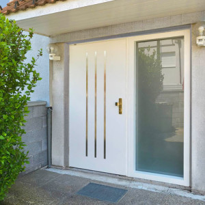 ADLO - Exterior Termo door TEJEN, slat, atypical, side skylight, dimensions 175 cm x 205 cm