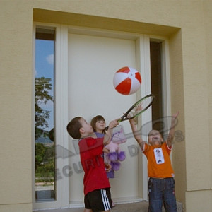 ADLO - Security door ADUO, plain, for the exterior, with side-skylights