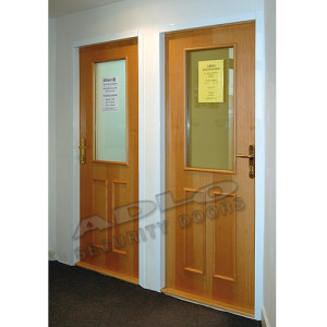 ADLO - Security door ADUO 2x, glass P102, surface Veneer, for the exterior