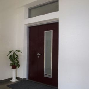 ADLO - Security Door BASTO, glass, double-wing, top skylight
