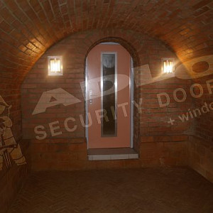 ADLO - Security door TEDUO, glass P100 atypical, Aqua door with a triple-pane glass