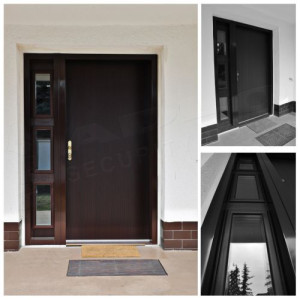 ADLO - Security door ADUO, plain Termo exterior, with side-skylight