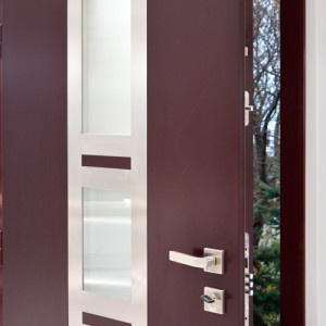 ADLO - Security door ADUO, design NOBLESSE, Termo Exterior for a family home, armor-style glass