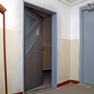 ADLO - Security Termo door LISBEO, glass door in an apartment building communal space