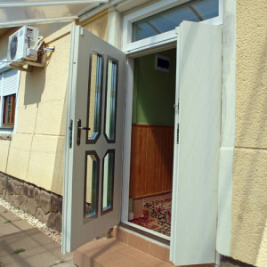 ADLO - Security Termo doorTEDUO, glass, double-wing, skylight, configuration dimension 140cm x 254cm