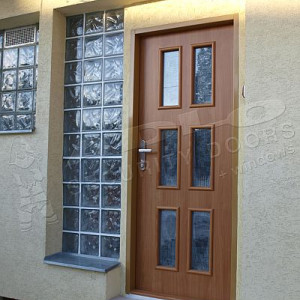 ADLO - Security door TM4, glas P352, Termo exterior, termo triple-pane glas