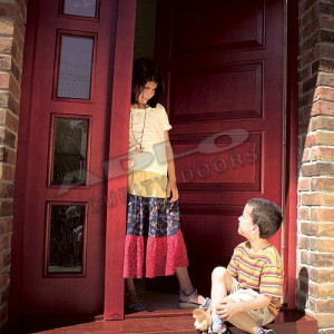 ADLO - security door ARDEN, with side-skylight, panel, Veneer