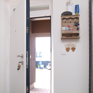 ADLO - exterior Termo door ADUO, two-colour design, double design, top skylight