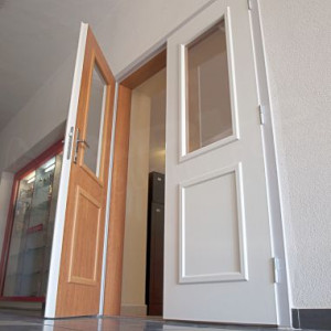 ADLO - Security door TESIM, glass, double-wing door, two colours