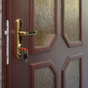 ADLO - Security door Teduo, Termo Exterior with triple-pane TERMO glass, Glass P421, door surface Geta 603