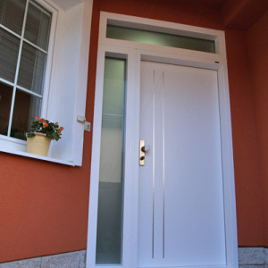 ADLO - Security door ADUO, rust-free slats, Termo exterior, armour triple-pane glass skylights