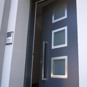 ADLO - Security Termo door LISBEO, Termo triple-pane glass P554, electrical lock, door knob Entero