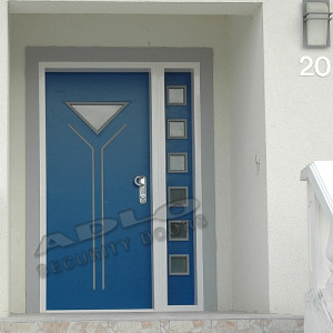 ADLO - security door ARDEN, glass Color, with side-skylight