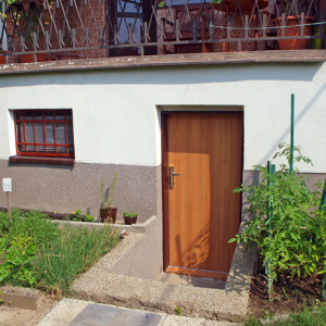 ADLO - Security exterior Termo door Jubeo, back entrance into a house, an atypical height of 170 cm