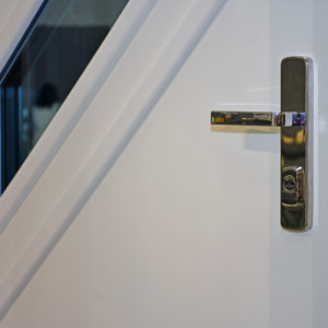 ADLO - Security exterior door Kasim, glass PS453, security fitting Astra