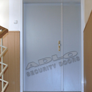 ADLO - fireproof door KASTO, double-wing, gray, w:120 x h:205 cm, from outside